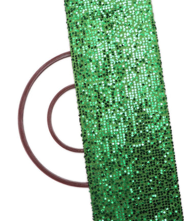 green sequin net embroidery fabric 1